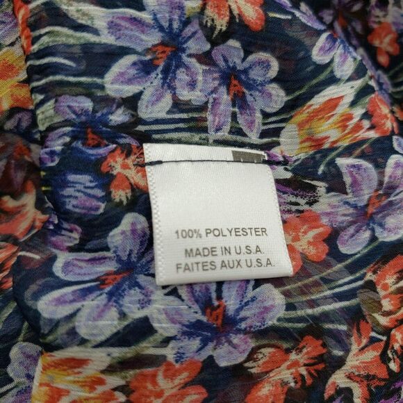 MISA Los Angeles Dress Womens Small Navy Floral Ruffle Long Sleeve Boho Mini USA - Picture 10 of 14